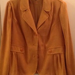 Suede-like peplum jacket